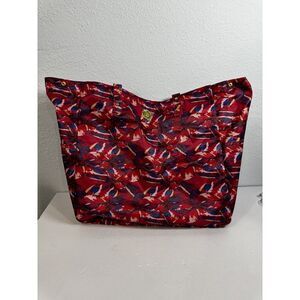 Joy Mangano XL Travel Bag 16x16x6 Multicolor Red‎ White And Blue Makeup Clothing